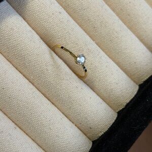 Elegant Gold Ring with Silver Accent